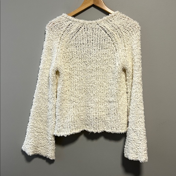 Free People Ivory Sand Dune Bell Sleeve Sweater - Picture 6 of 16